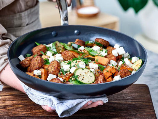 Falafel with roasted vegetables