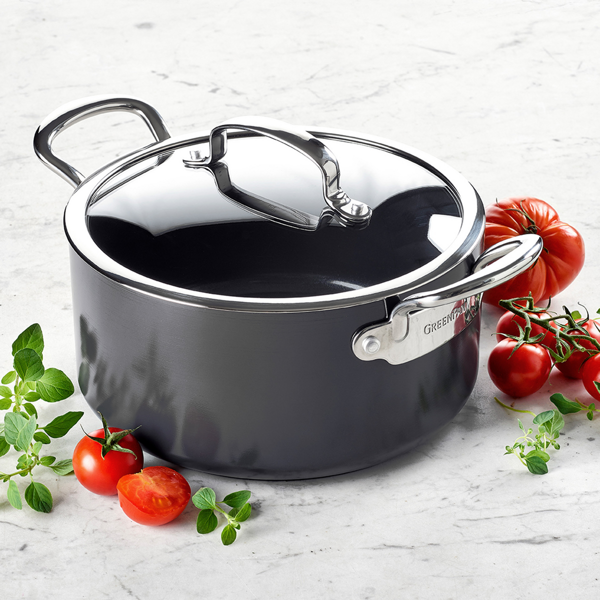 Barcelona Ceramic Non-Stick 2.8-Litre Stockpot with Lid