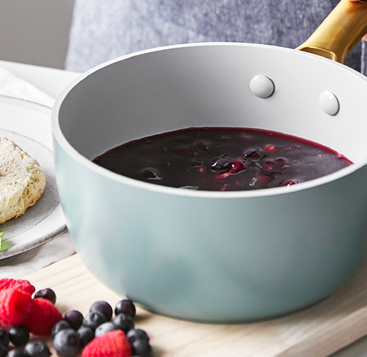 Reserve 10-Piece Cookware Set, Smoky Blue