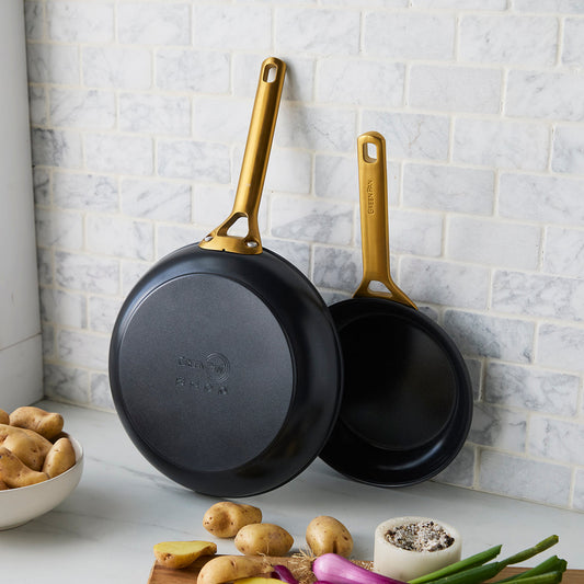 Reserve Ceramic Non-Stick 20cm and 26cm Frypan Set | Black