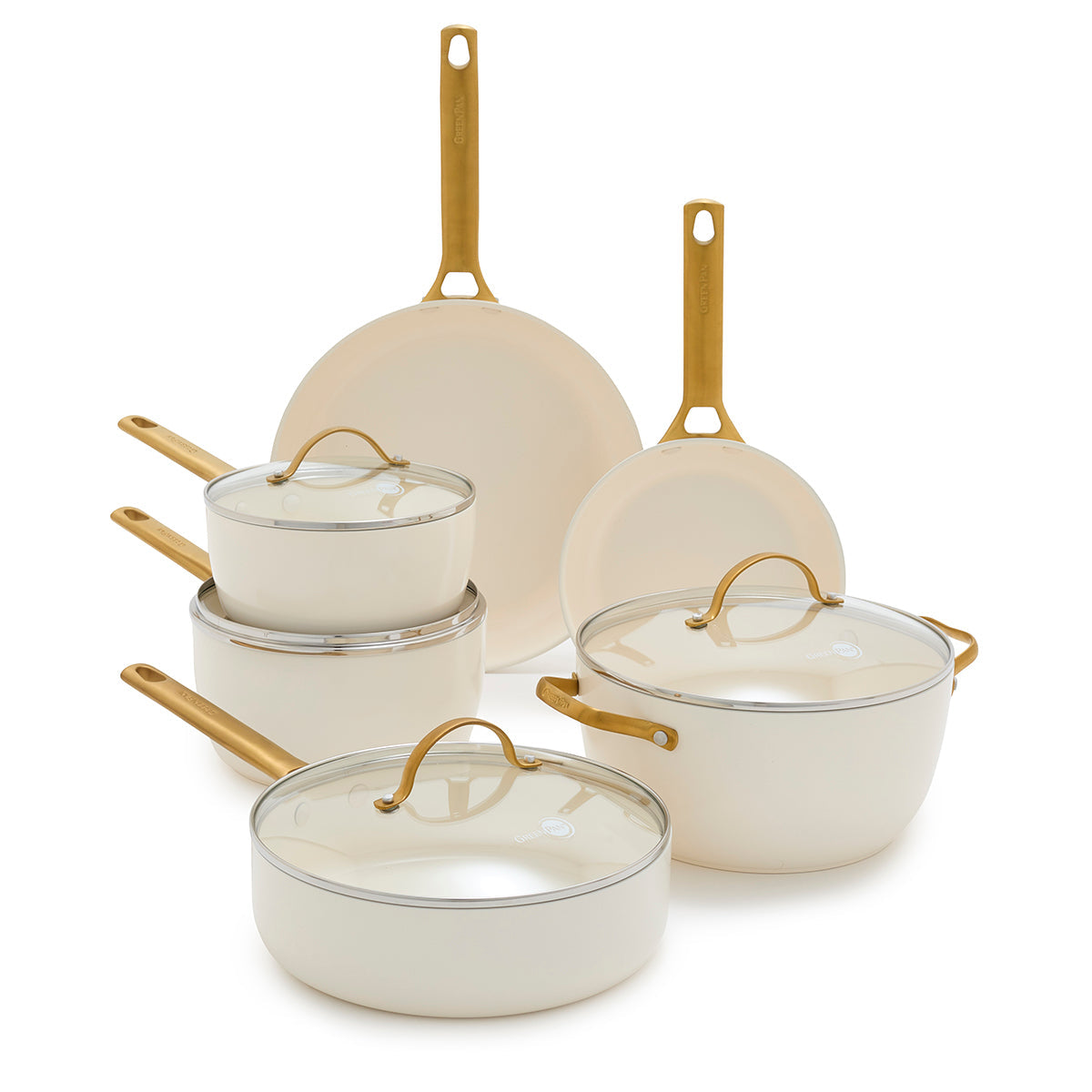 Reserve 10-Piece Cookware Set, Cream White