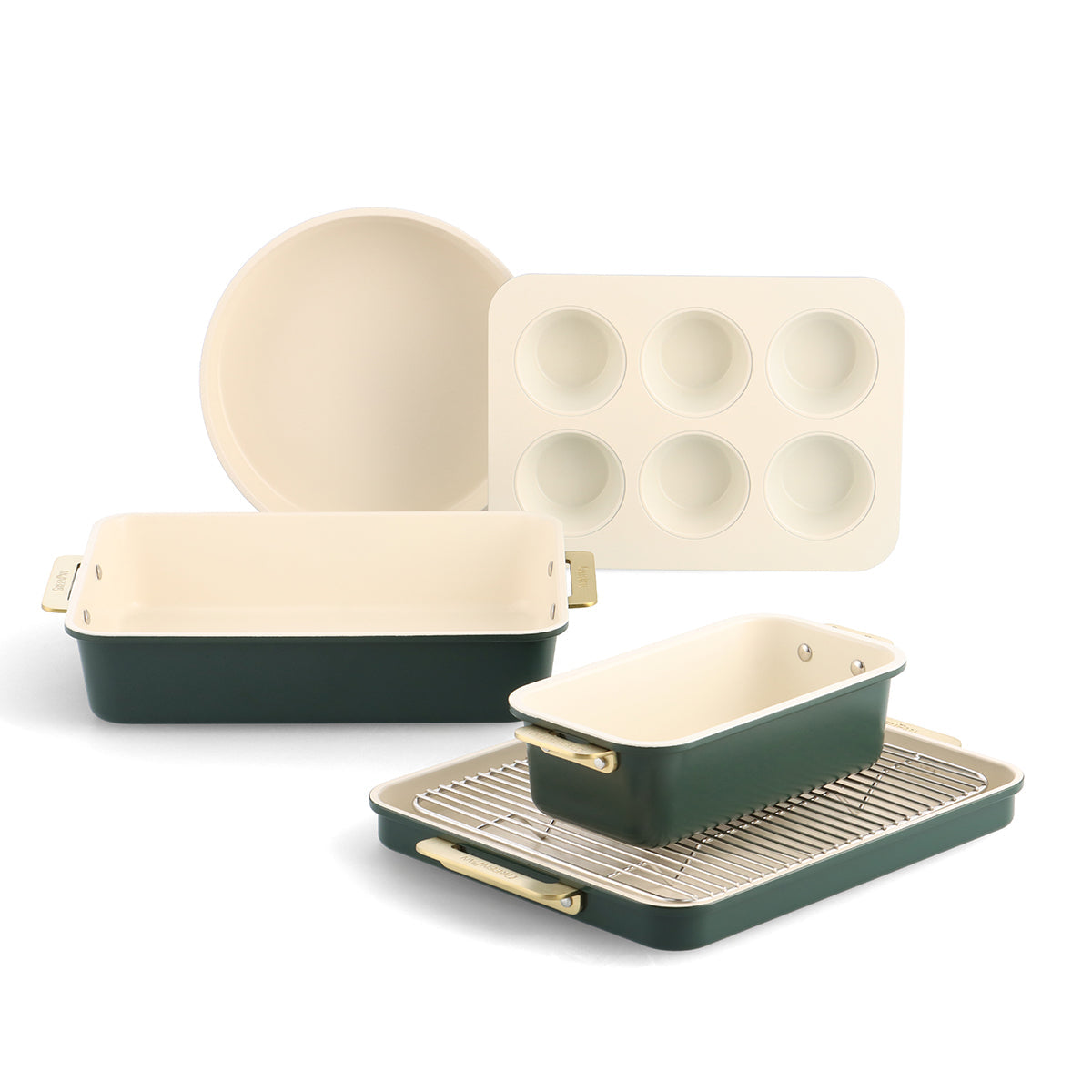 Reserve Bakeware 6-Piece Bakeware Set, Pine Green