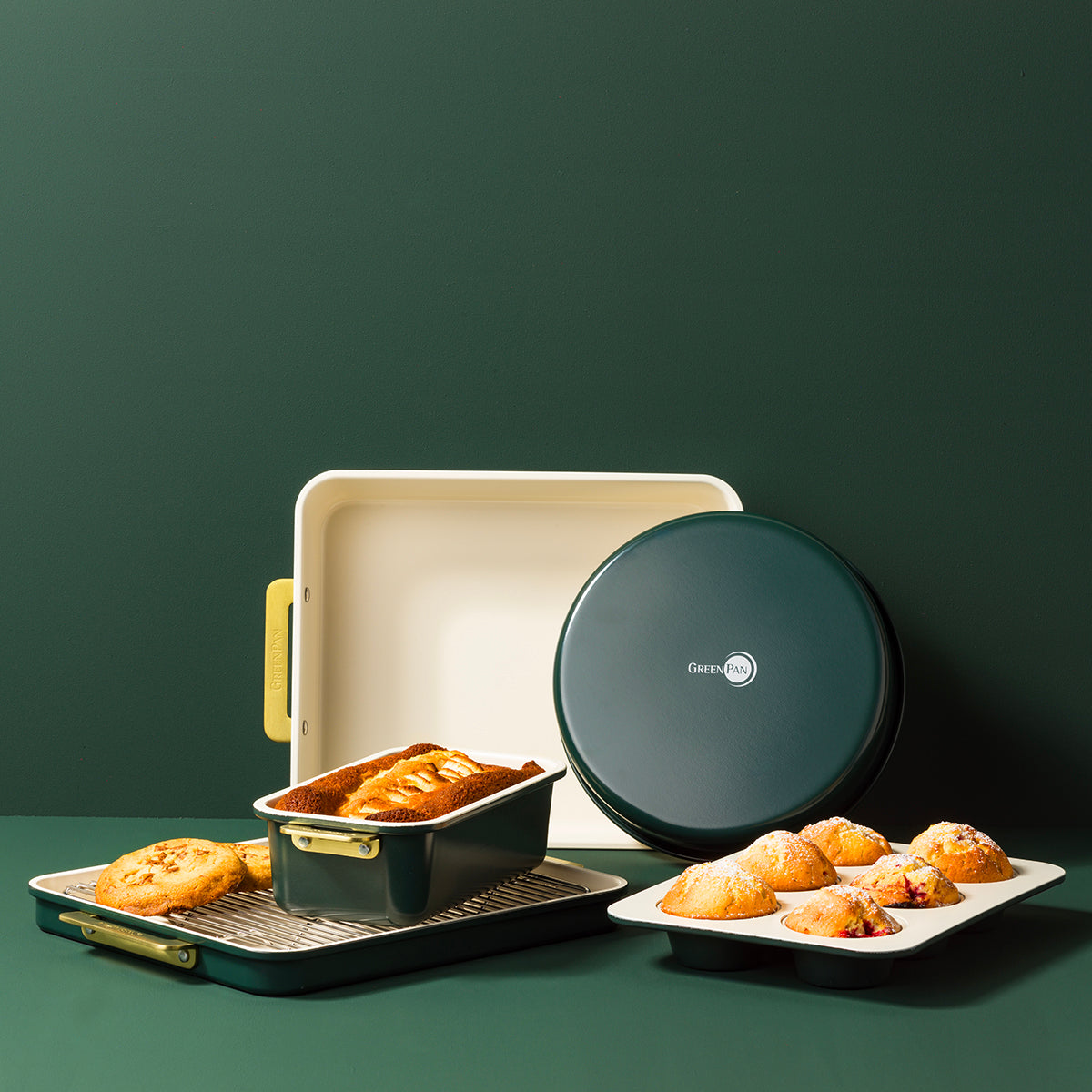 Reserve Bakeware 6-Piece Bakeware Set, Pine Green