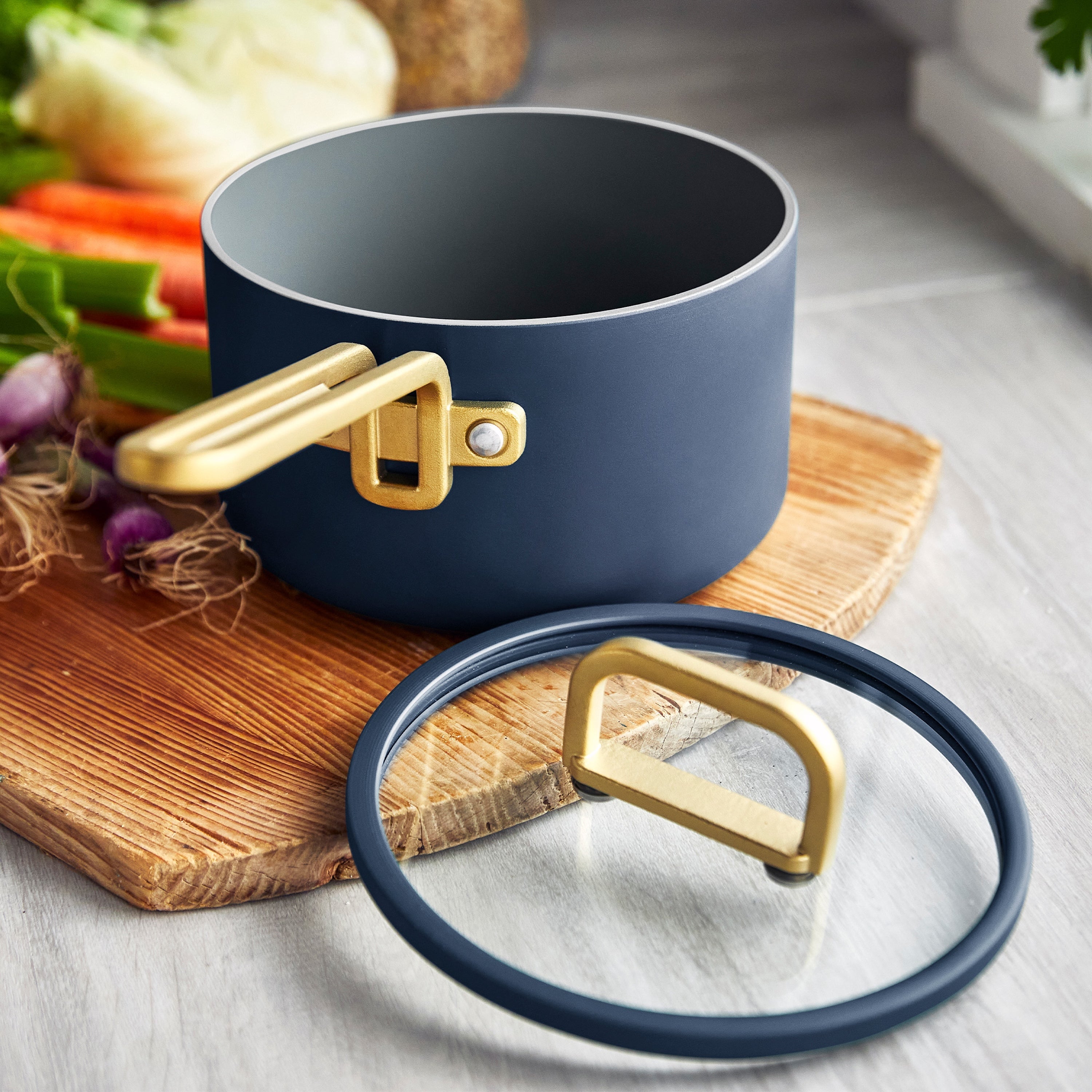 Stanley Tucci™ Ceramic Non-Stick 11-Piece Cookware Set | Marino Blue