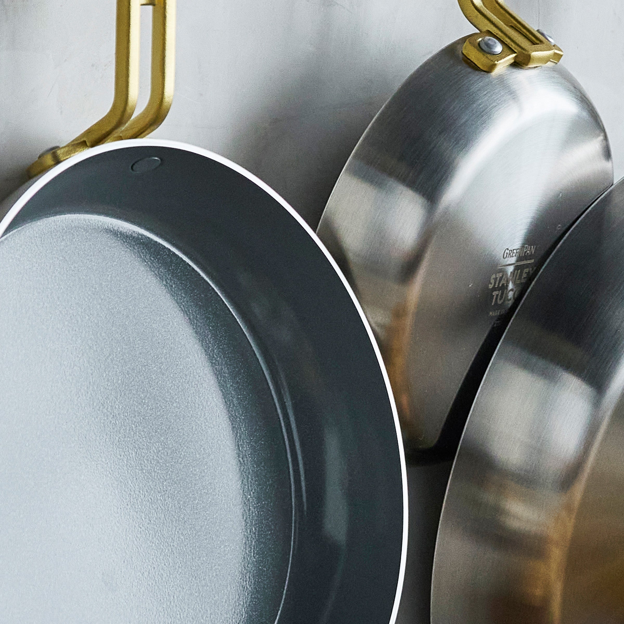 Stanley Tucci™ Stainless Steel Ceramic Non-Stick 20cm, 26cm and 30cm Frypan Set