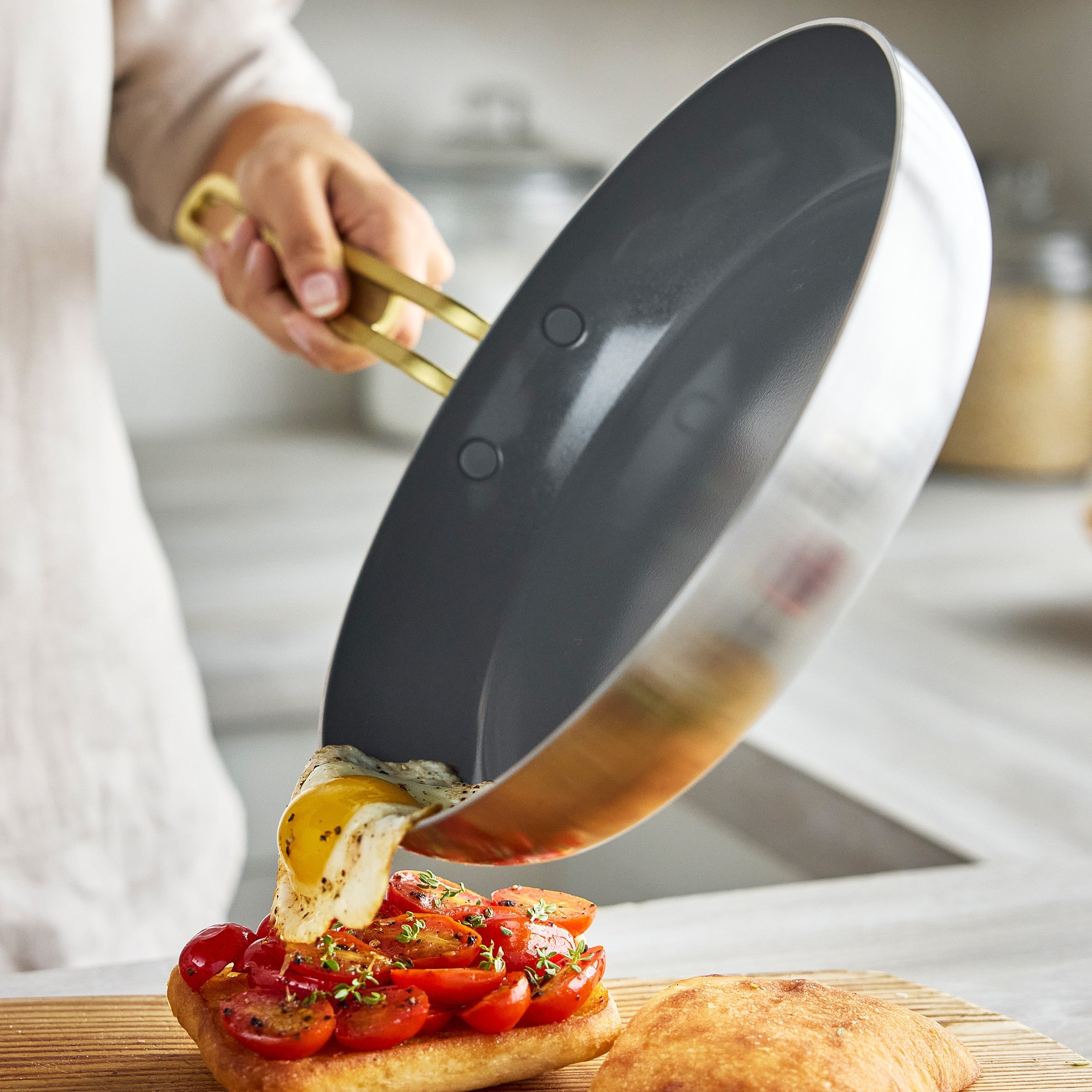 Stanley Tucci™ Stainless Steel Ceramic Non-Stick 20cm, 26cm and 30cm Frypan Set