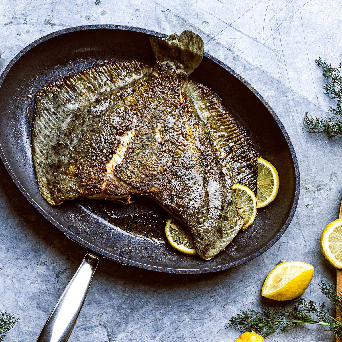 Barcelona Ceramic Non-Stick Oval Fish Sauté Pan