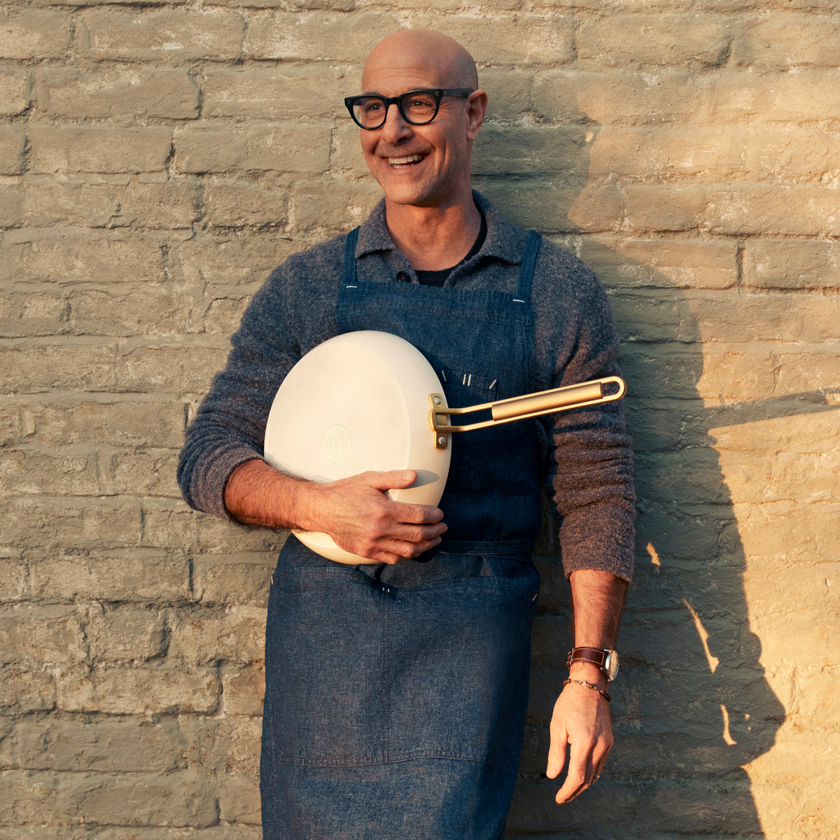Stanley Tucci™ Ceramic Non-Stick 20cm and 26cm Frypan Set | Carrara White