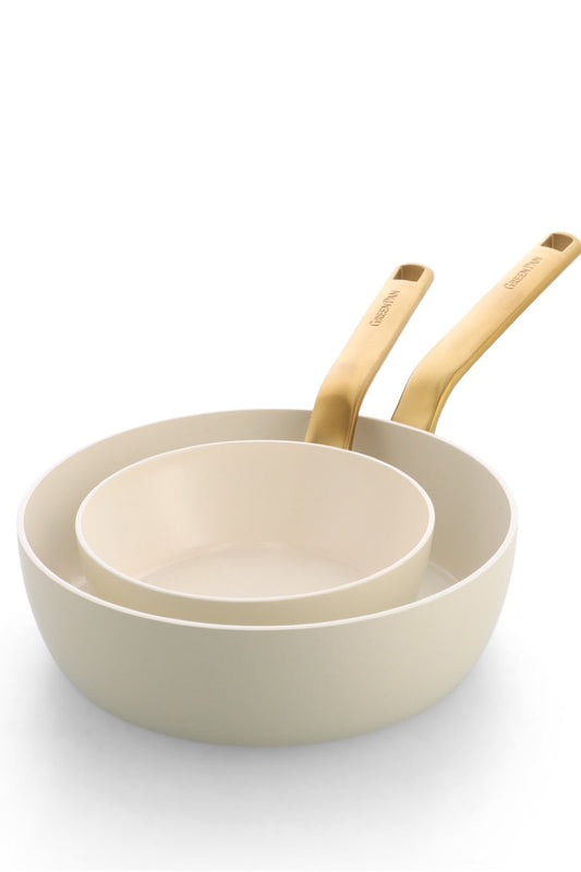 Evolution 2-Piece Frypan Set (20cm + 28cm), Cream White