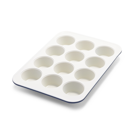 Contour Navy 12 Cup Muffin Pan