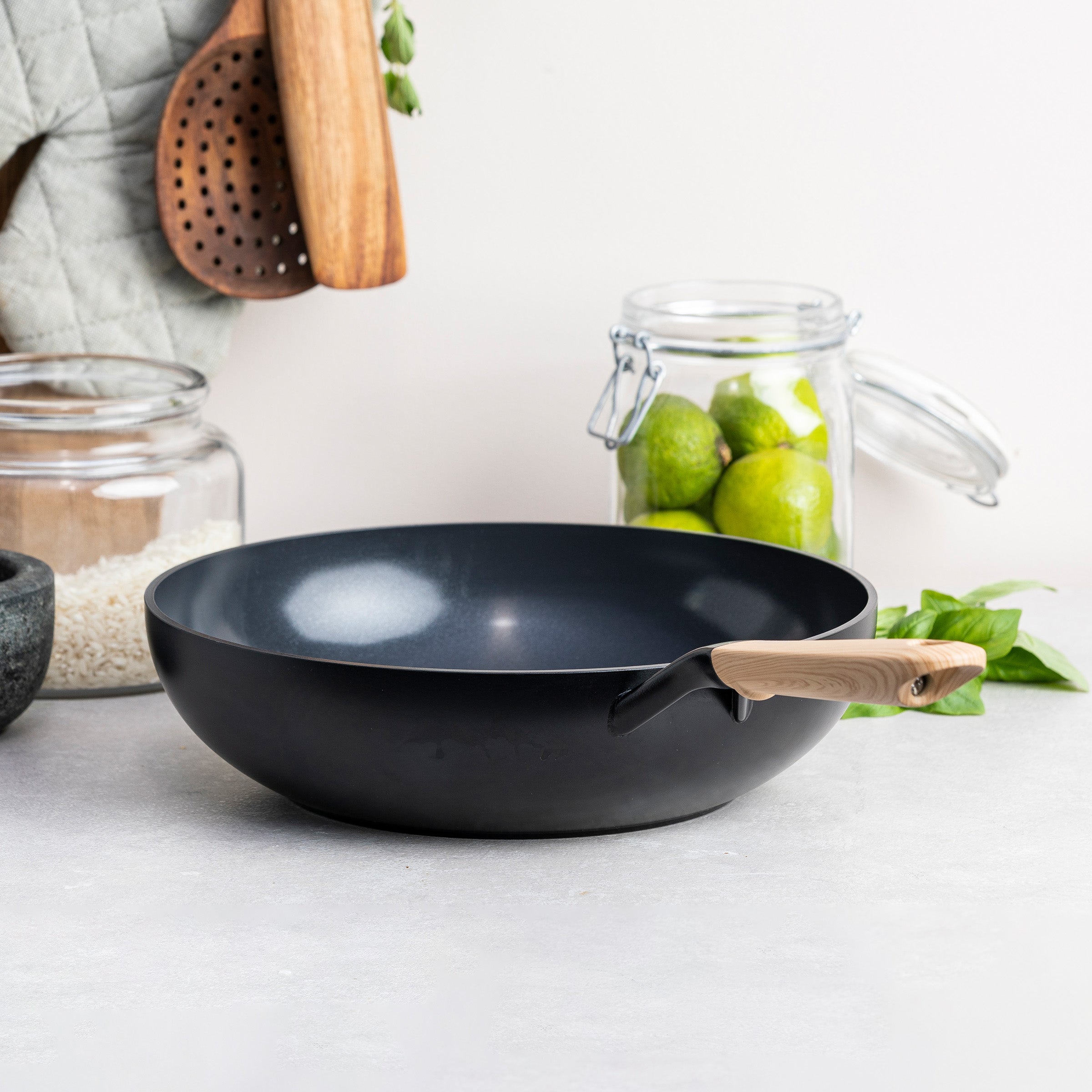 Greenpan Eco- Smartshape Non-Stick Wok Light Wood 28cm