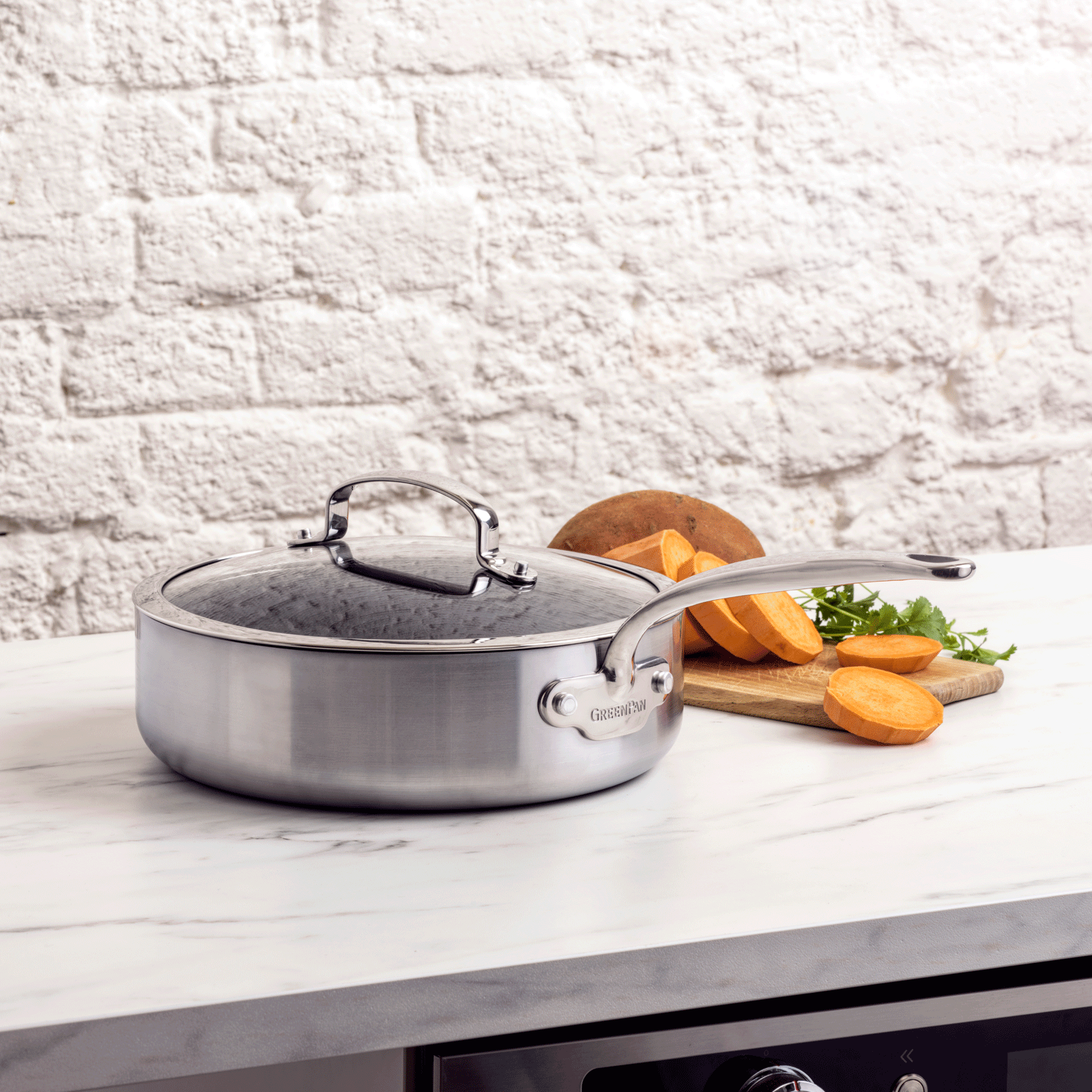 Barcelona Evershine Sauté Pan with Lid 24cm