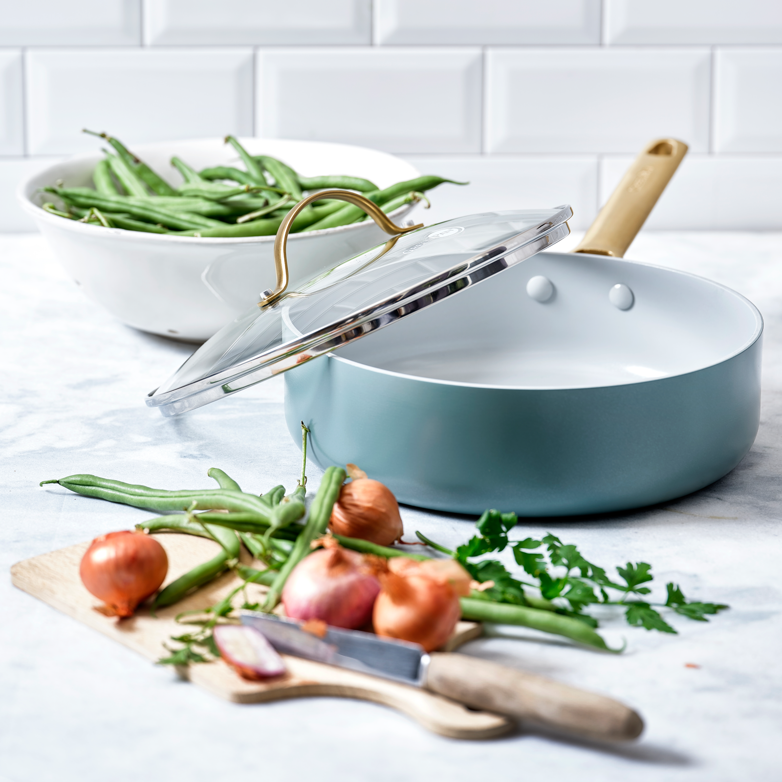 Padova SkyBlue Sauté Pan with Lid