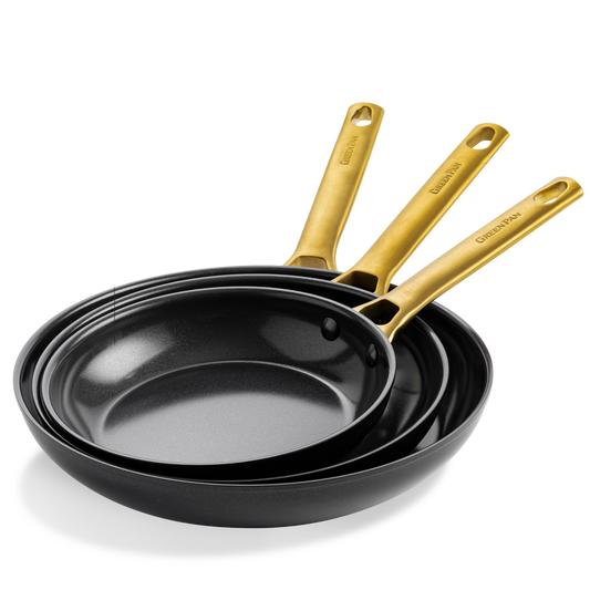 Padova Black 3pc Frying Pan Set